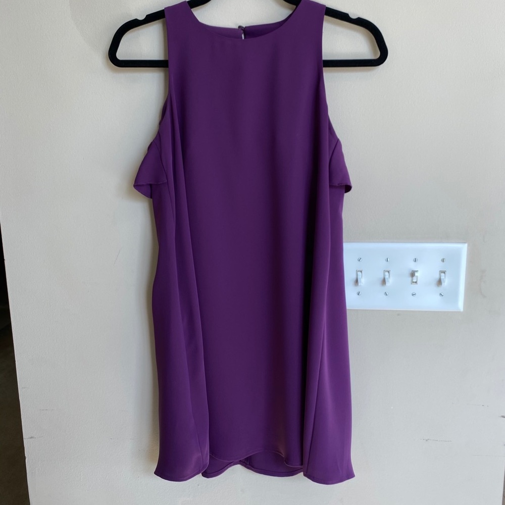 LOFT purple ruffle dress (XSP)